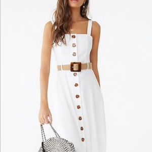 Linen belted dress